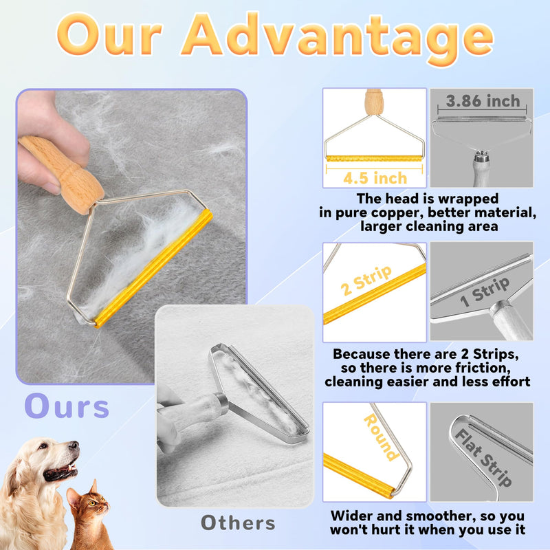 4 Pack Pet Hair Removal Tool, Cleaner Pro Pet Hair Remover for Cat and Dog, Reusable Carpet Scraper Lint Remover, Lint Shaver for Couch, Carpet, Clothing, Bedding, Car, Furniture, Pet Towers 4 Packs - PawsPlanet Australia