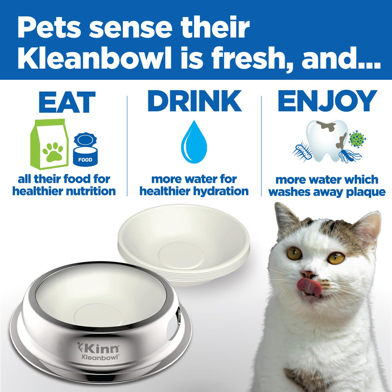 Kinn Whisker Fatigue Cat Bowl Compostable & Disposable for Food or Water, 24oz (50 Refills), Whisker Friendly Cat Dish for Owners Needing Convenience and Cleanliness in a Pet Saucer 24oz (50 Refills) - PawsPlanet Australia