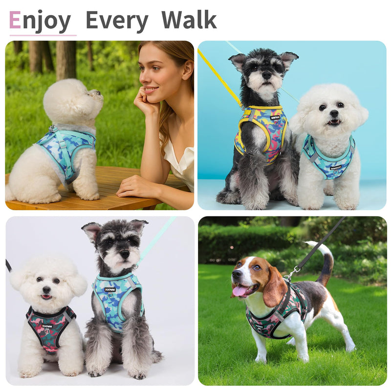 Step in Dog Harness with Leash Set, Adjustable Soft Padded and Breathable Mesh for Medium Sized Dog, Reflective No Pull No Choke Cat Vest Harness, Easy Control Pet Vest, Pink XL - PawsPlanet Australia