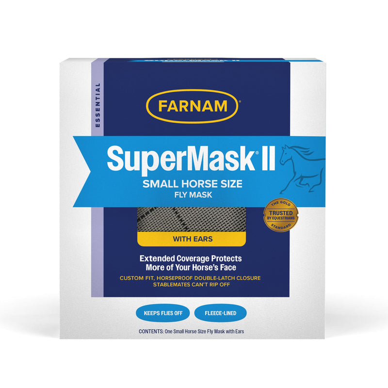 Farnam SuperMask II Classic Horse Fly Mask with Ears, Arabian size, Assorted