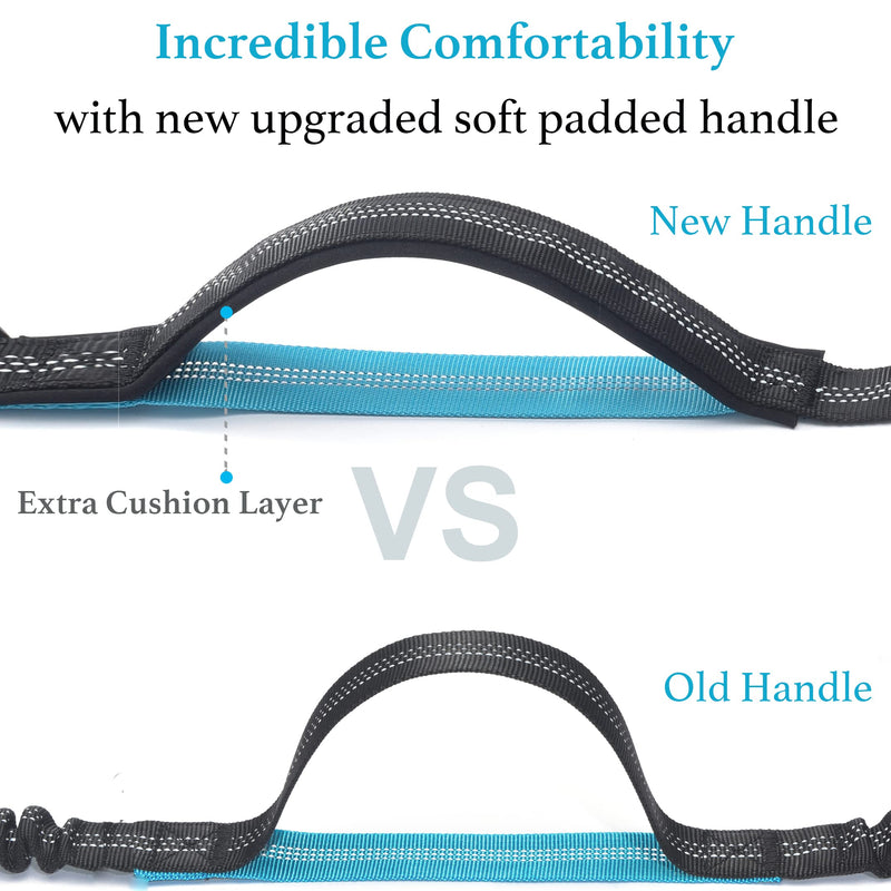 iYoShop Retractable Hands Free Dog Leash - Dual Handle Bungee Waist Leash for Small, Medium and Large Dogs (Small, 8-25 lbs, Black) - PawsPlanet Australia