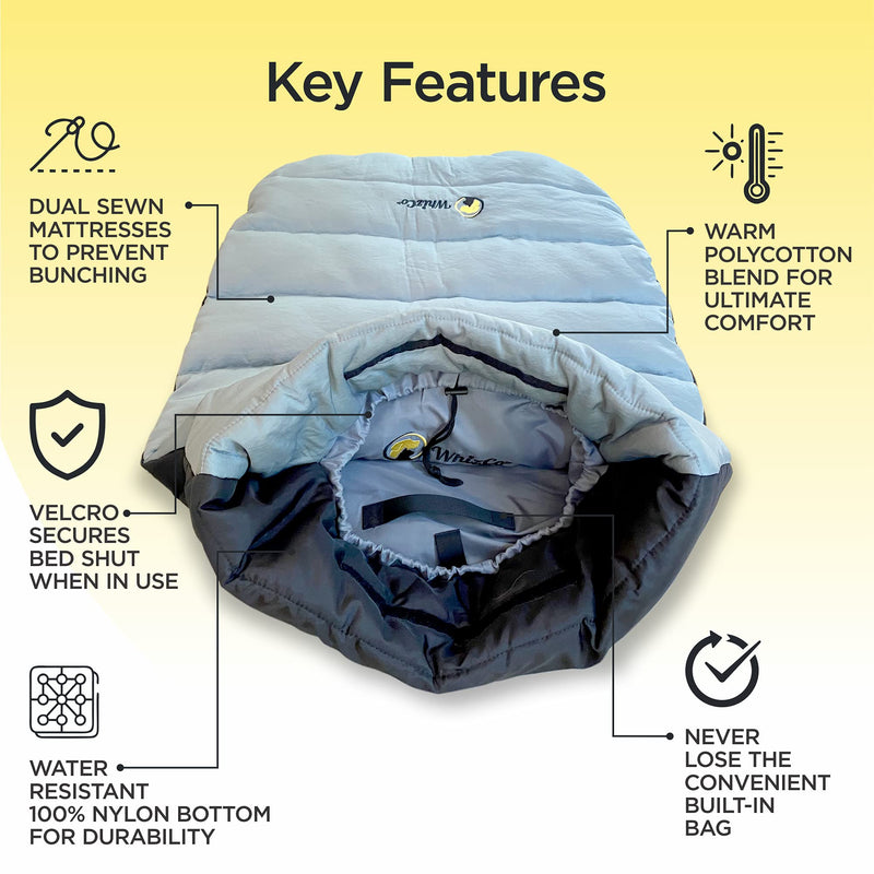 Travel Pet Bed with Built in Bag, All One Piece, Portable, Packable, Washable | for Outdoors, Camping, Hiking, Doggy Daycare for Dog and Cat - PawsPlanet Australia