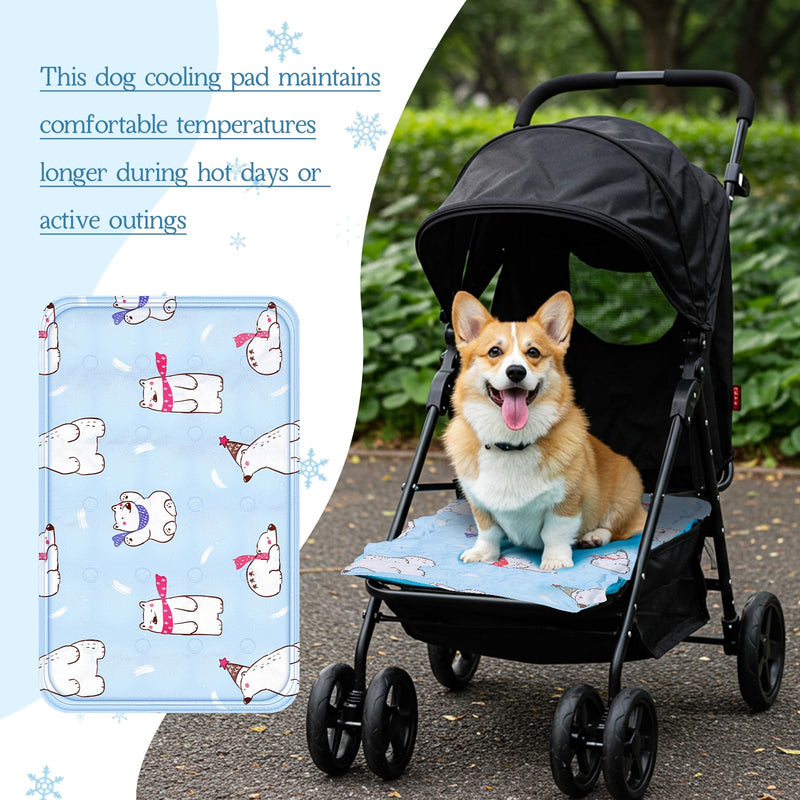 Nuanchu Dog Stroller Cooling Mat Waterproof Outdoor Pet Cooling Mat 11.81 x 19.69 Inch Washable Summer Cat Sleeping Blanket for Small Medium Pet Stroller (Colorful Bear) Colorful Bear - PawsPlanet Australia
