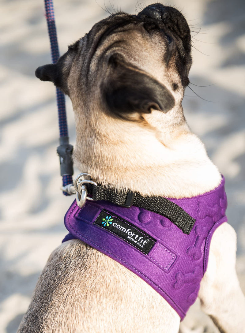 Comfort Fit Step in Dog Vest Harness Easy to Put on Take Off Adjustable Soft Padded Puppy Harness Vest for Small and Medium Dogs (Small, Purple)