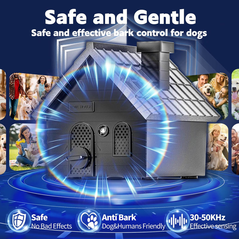 Mimo Style Anti Barking Device for Dogs, Ultrasonic Dog Bark Deterrent Devices, Dog Barking Silencer up to 50 FT, Dog Barking Control Device, Bark Box Indoor Outdoor Use(Black) black - PawsPlanet Australia