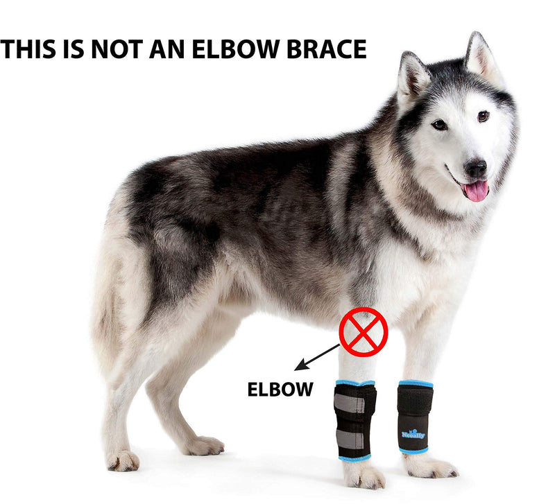 NeoAlly Dog Braces Front Leg Carpal Support Canine Wrist Braces with Safety Reflective Straps for Limping, Joint Pain, Lameness, and Loss of Stability from Arthritis (S/M Pair) S/M (1 Pair)