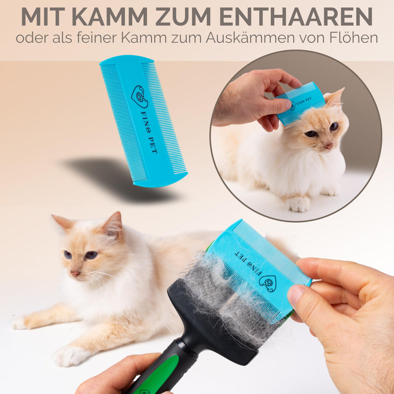 Slicker Brush Dog Slicker Brush for Long Hair, Poodle Brush - Efficient Dog Brush Undercoat - Ideal as a Poodle Brush - Cat Brush - Ideal for Doodle and Long Hair Dogs Including Dog Comb