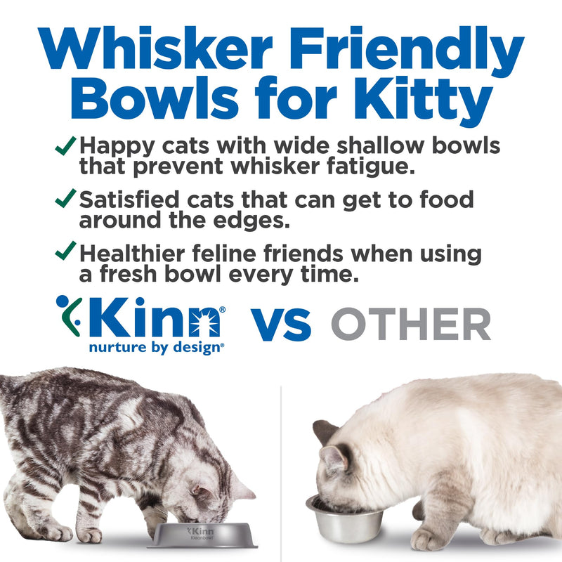 Kinn Whisker Fatigue Cat Bowl Compostable & Disposable for Food or Water, 24oz (50 Refills), Whisker Friendly Cat Dish for Owners Needing Convenience and Cleanliness in a Pet Saucer 24oz (50 Refills) - PawsPlanet Australia