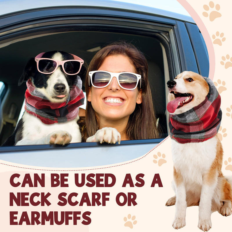 Xuniea 3 Pcs S, M, L Plush Snood for Dogs Hoodie Quiet Head Ear Cover Earmuffs for Noise Bath Grooming and Drying Head Protection Noise Cancelling Anxiety Relief Dog Neck and Ear Warmer