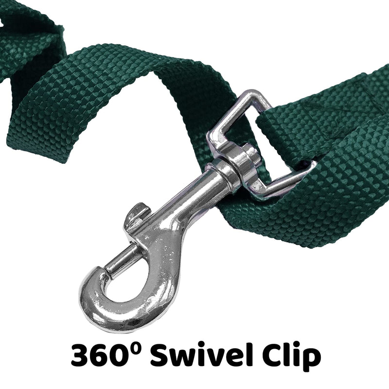 Downtown Pet Supply - Long Dog Leash - 50 ft Hunter Green Nylon Dog Training Leash 50 Foot - PawsPlanet Australia