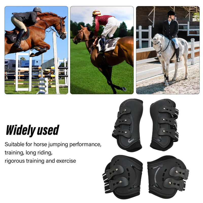 Horse Boots, Lightweight Horse Tendon Boots with Adjustable Buckle, Secure Leg Protection for Horse, Pairs of 2 Large