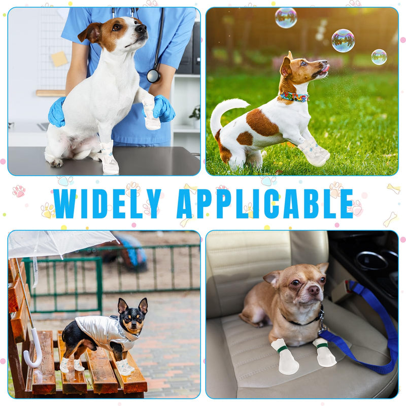 100 Pcs Disposable Dog Paw Protector Adjustable Pet Boots Dog Feet Covers for Paw Protection with Self Adhesive Bandage for Small Medium Large Dogs Indoor Outdoor Walking Foot Muffs - PawsPlanet Australia
