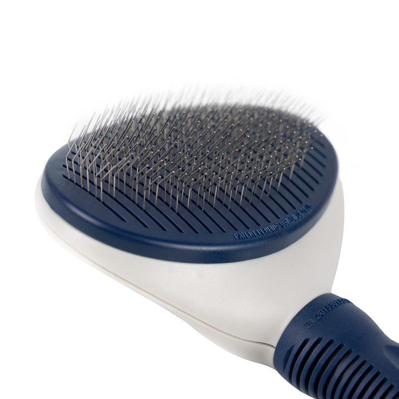 FurReal Dog Grooming Brush - Large Self-Cleaning Slicker for Medium & Long Coats | Removes Loose Hair and Untangles Mats Dog Slicker Brush - PawsPlanet Australia