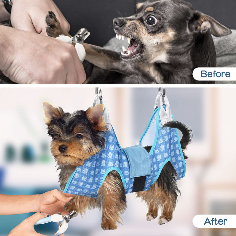 Dog Grooming Hammock Harness, Pet Grooming Hammock for Small Cats & Dogs, Dog Sling for Nail Clipping/Trimming - PawsPlanet Australia