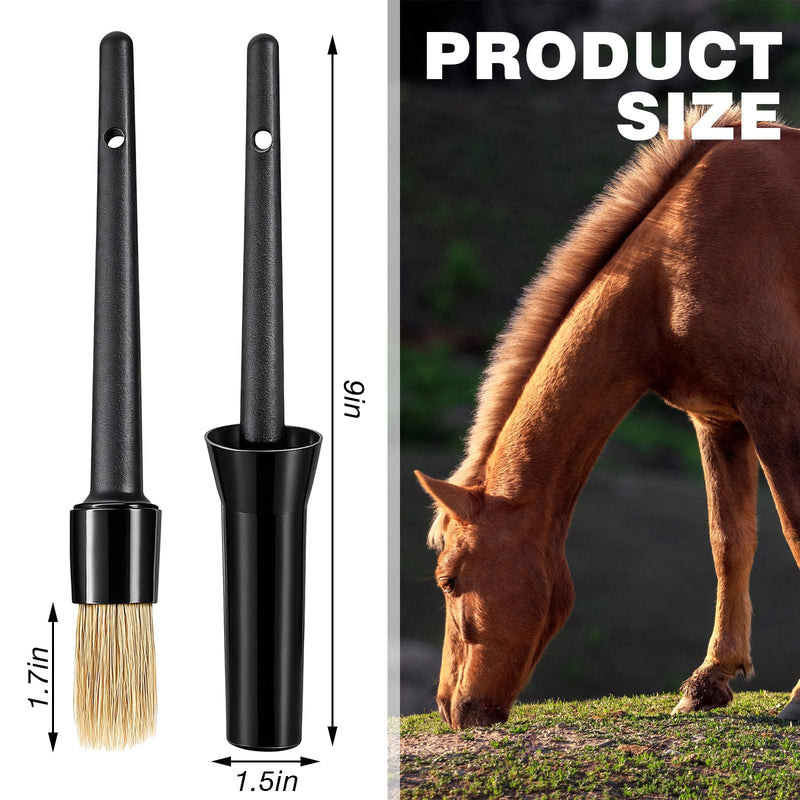 2 Set Hoof Oil Brush for Horses with Cap Black for Horse Hoof Care to Restore Dry and Fragile Hooves - PawsPlanet Australia