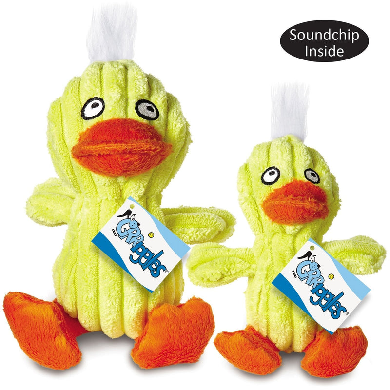 Grriggles Quackling Plush Dog Toy with Soundchip Small - PawsPlanet Australia