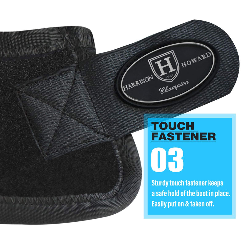 Harrison Howard Horse Bell Boots Equine Ballistic Hoof Overreach Bell Boot for Horse Sold as Pair Full (Large) Mars Black