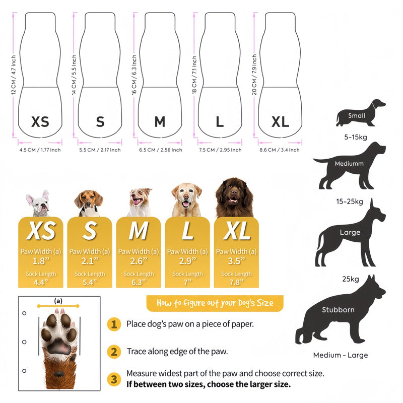 Dog Socks - Non-Slip Paw Protectors for Hardwood Floors | Anti-Slip Traction Socks | Stays On When Twisted | Stops Licking & Scratching (4-Pack) (Stripe, X-Small) Stripe - PawsPlanet Australia