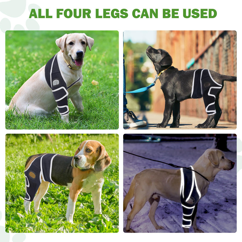 Dog Knee Brace – Strong, Lightweight Support for ACL and CCL Injuries, Promotes Healing, Improves Walking Ability, and Enhances Daily Activity for Active Dogs, XL Blck