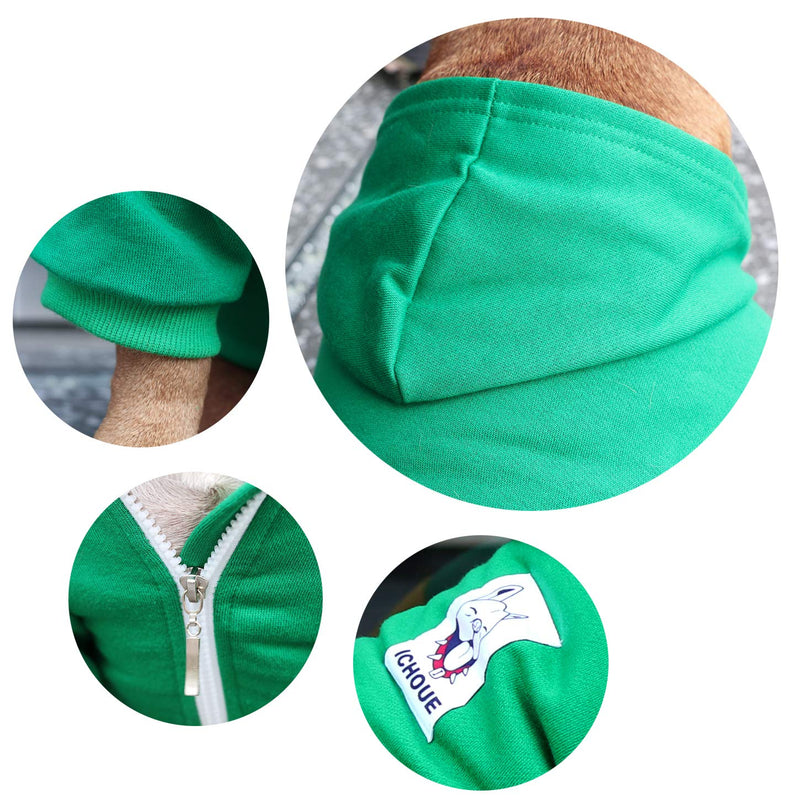 iChoue I am a French Bulldog Clothes Hoodies for Dogs Puppy Frenchie Pug English Boston Terrier Bully Pitbull Sweatshirt Sweater Clothing Cold Weather Winter Coats - Green/Medium Classic Hoodie Green Medium ( 15 - 25 lbs ) - PawsPlanet Australia