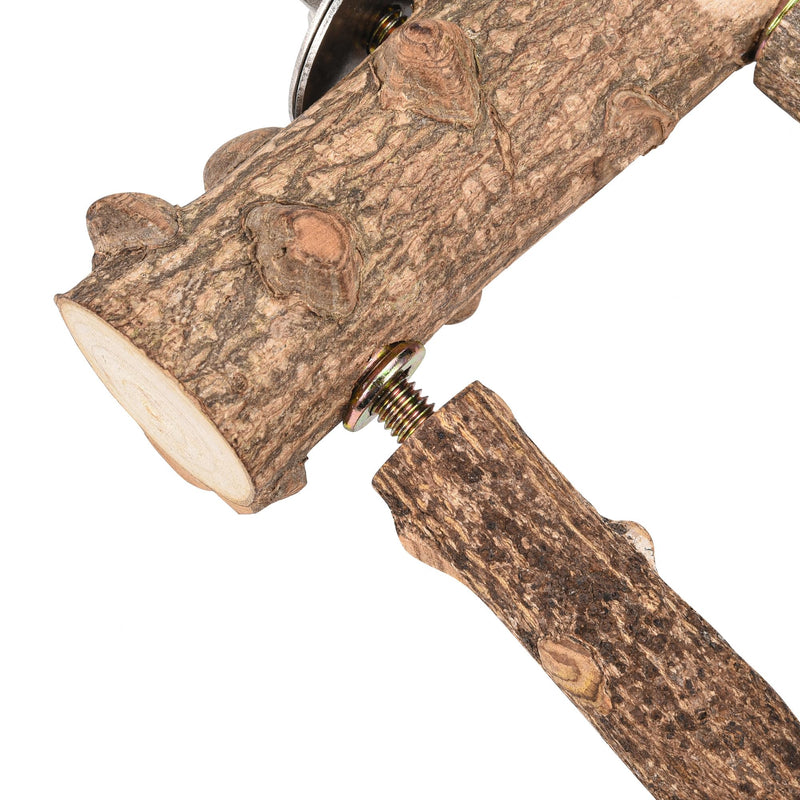 Mogoko Bird Ladder Perch for Cage, Natural Wood Bird Parrot Perch Stand Parrot Perch Bridge Climbing Chewing Toys for Small Medium Animal - PawsPlanet Australia