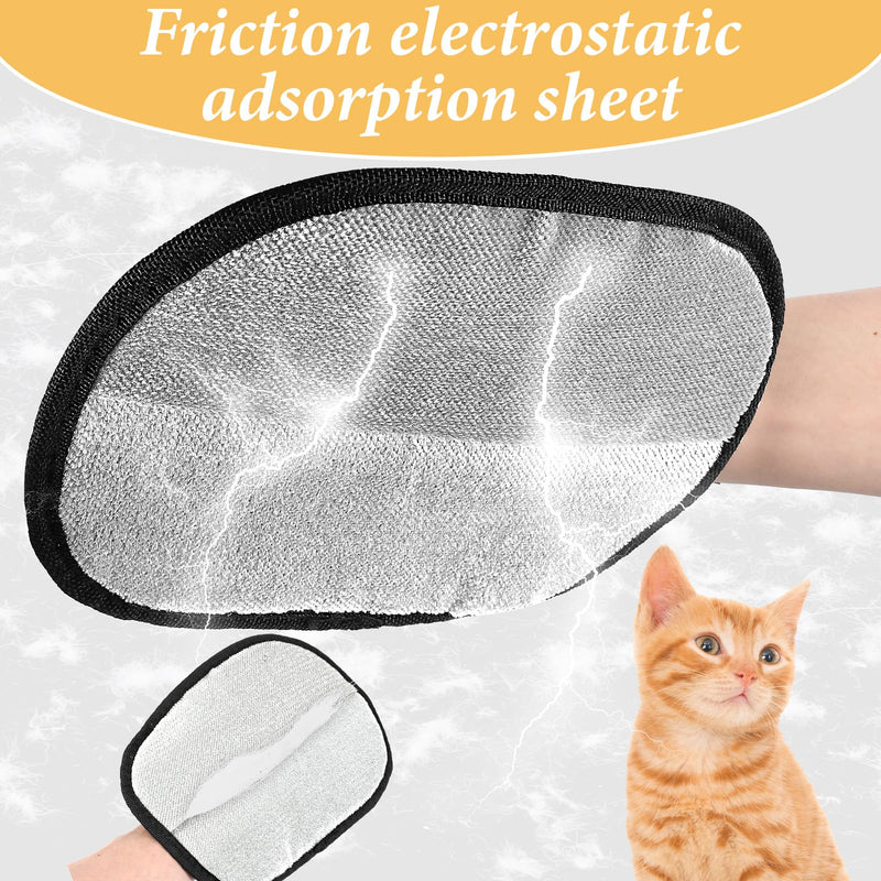 Pet Hair Removal Tool Glove, Cat Hair Remover Reusable Anti Static Hairs Remover Animal Fur Removal Glove for Couch Furniture Carpet Car Seat Curtain (2 Gloves and 1 Comb) - PawsPlanet Australia