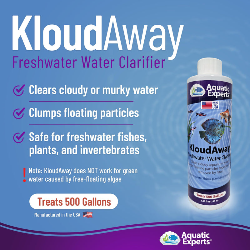 TankFirst Aquarium Water Conditioner and KloudAway Aquarium Water Clarifier 250mL, Made in USA (Value Pack) - PawsPlanet Australia