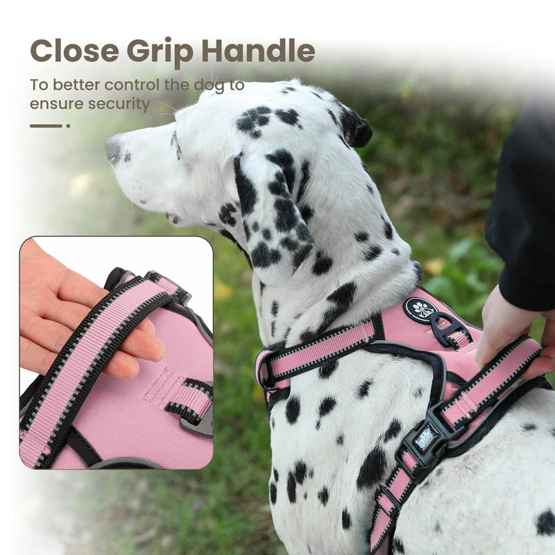 FURRYFECTION Dog Harness Bundle Dog Collar and Leash Set | Pink | Large - PawsPlanet Australia