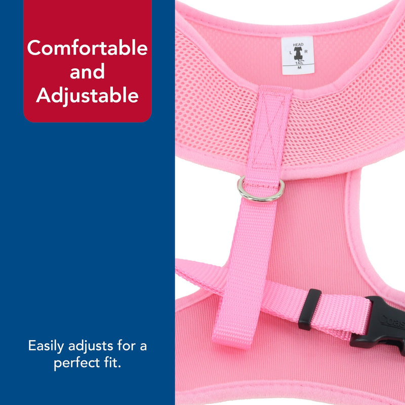 Coastal - Comfort Soft - Adjustable Dog Harness, Pink Bright, 3/8" x 14"-16" 3/8" x 14"-16" (Pack of 1) - PawsPlanet Australia
