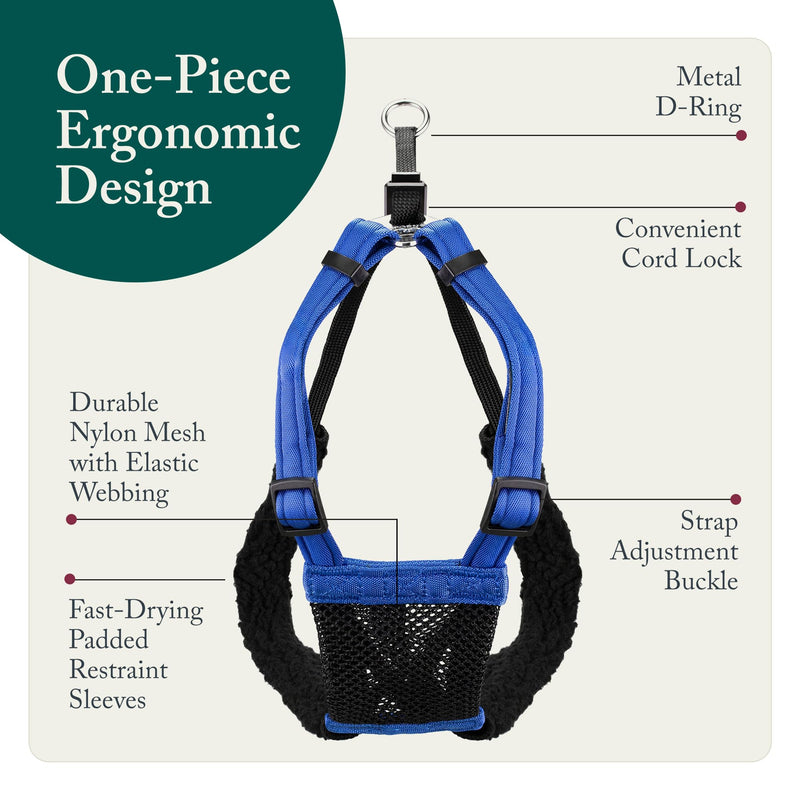 SPORN Mesh Non Pull Dog Harness Small Blue, Perfect for Training-Stops Dogs from Pulling and Choking on Walks for Small, Medium and Large Dogs, Puppy Harness, No Pull Harness, No Choke Harness - PawsPlanet Australia
