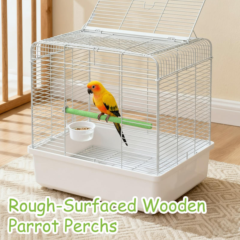 3 Pcs Wood Bird Cage Perch Parrot Perch Stand, Wood Perches Toy Platform Paw Grinding Stick Bird Perches Covers Cage Accessories for Small Medium Birds Like Parakeet Budgies Lovebird Canary (Colorful) 3 Pcs