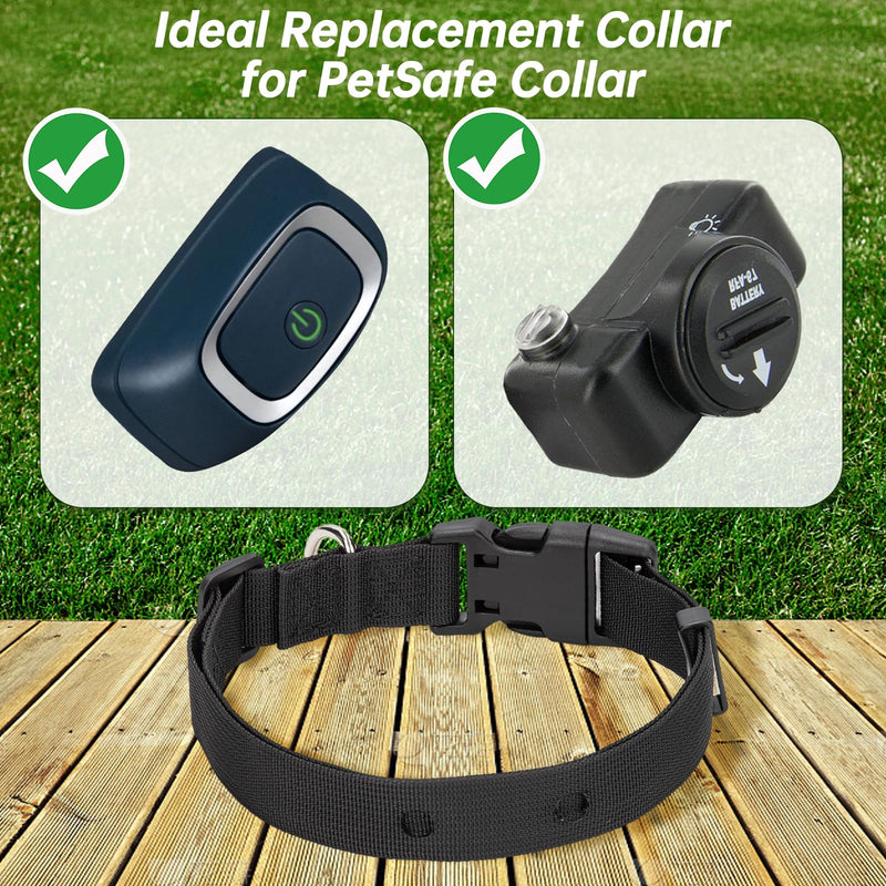Replacement Collar Compatible with PetSafe Receiver Collars, Adjustable Nylon Dog Collar, with Quick Release Buckle, Easy to Install, Shock Collars Replacement Strap Fits for 15-25 Inch Neck Sizes - PawsPlanet Australia