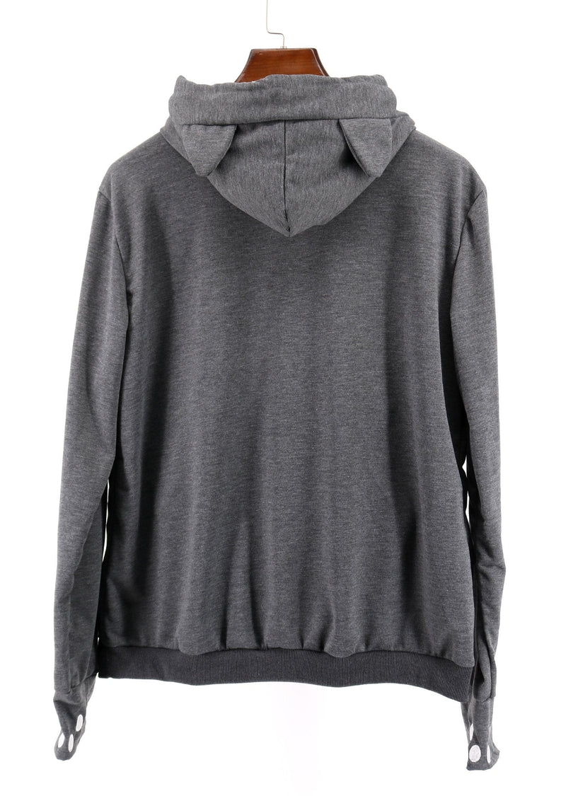 Unisex Pet Carrier Hoodie Cat Dog Pouch Holder Sweatshirt Shirt Top Small Dark Grey - PawsPlanet Australia