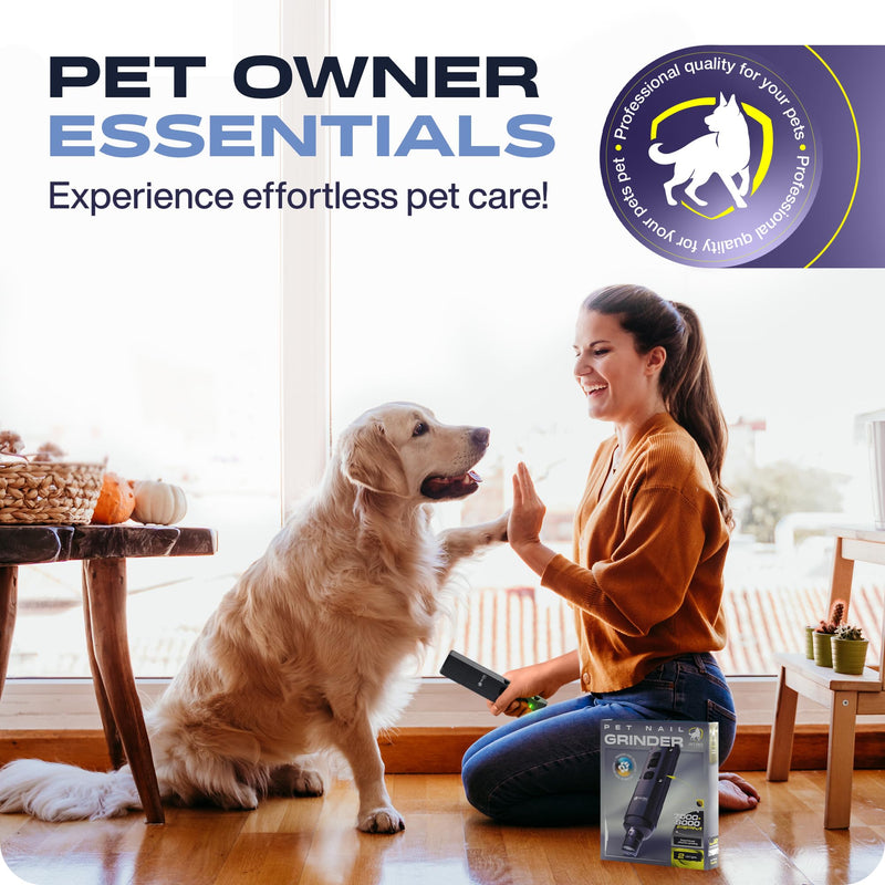 PETPROVED Dog Nail Grinders Silent Dog Claw Grinder Dog Nail Grinder for Dogs Claws Safe Dog Nail Trimmer Electric Pet Nail Grinder for Dogs Nail File Purple - PawsPlanet Australia