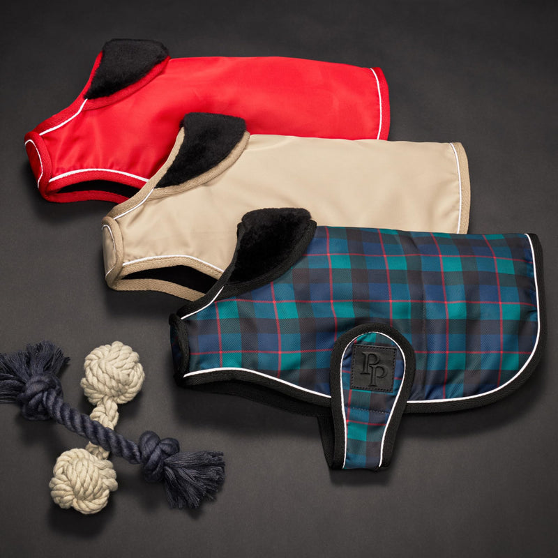 Breeze II - The Windbreaker, Water Resistant Pet Raincoat, Vegan Fur and Lined Pet Jacket for Small, Medium, Large Dogs, Black Watch Plaid, Small (10-25 lbs) Small (10-25 lbs)