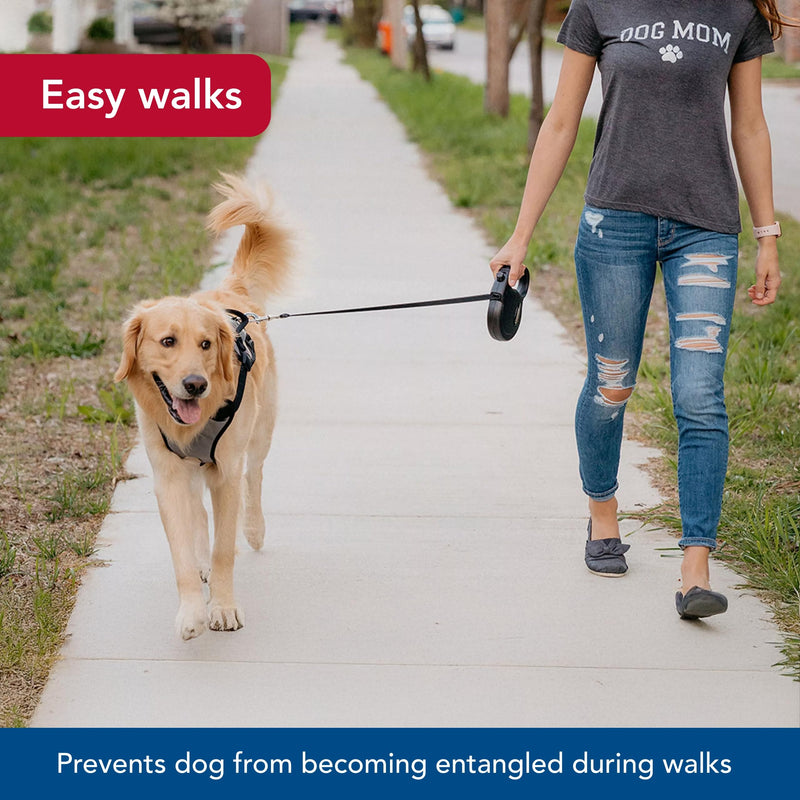 Coastal Pet Power Walker Dog Retractable Leash - Reflective Dog Leash - Stop-and-Release Control Button - Comfort Grip Handle - Blue - Large Large (Pack of 1) - PawsPlanet Australia