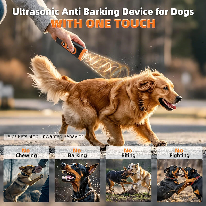 mriya Dog Bark Deterrent Device, Ultrasonic Anti Barking Device Rechargeable Dog Barking Control, Dog Training Stops Bad Behavior, Effective Control Range Ultrasonic 50ft, Safe for Human & Dogs - PawsPlanet Australia
