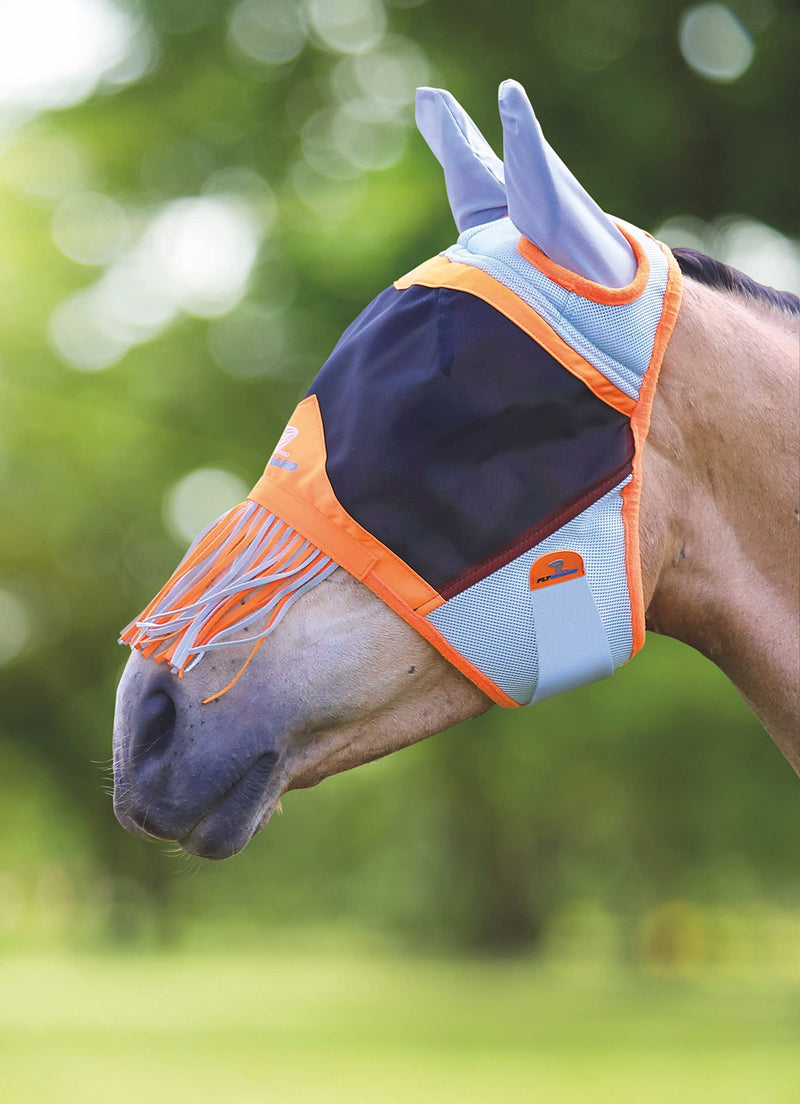 Shires Air Motion Fly Mask with Ears & Nose Fringe Cob - PawsPlanet Australia