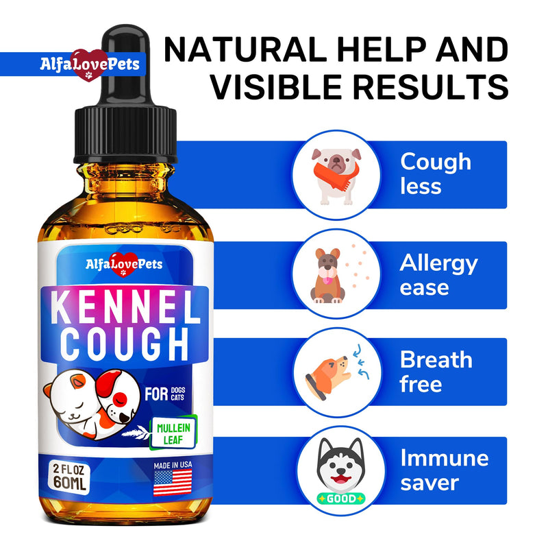 Cat Cough & Dog Cough Treatment ✿ Kennel Cough Treatment for Dogs ✿ Kennel Cough Treatment ✿ Kennel Cough Treatment for Dogs & Cats ✿ 2 Oz 2 Fl Oz - PawsPlanet Australia