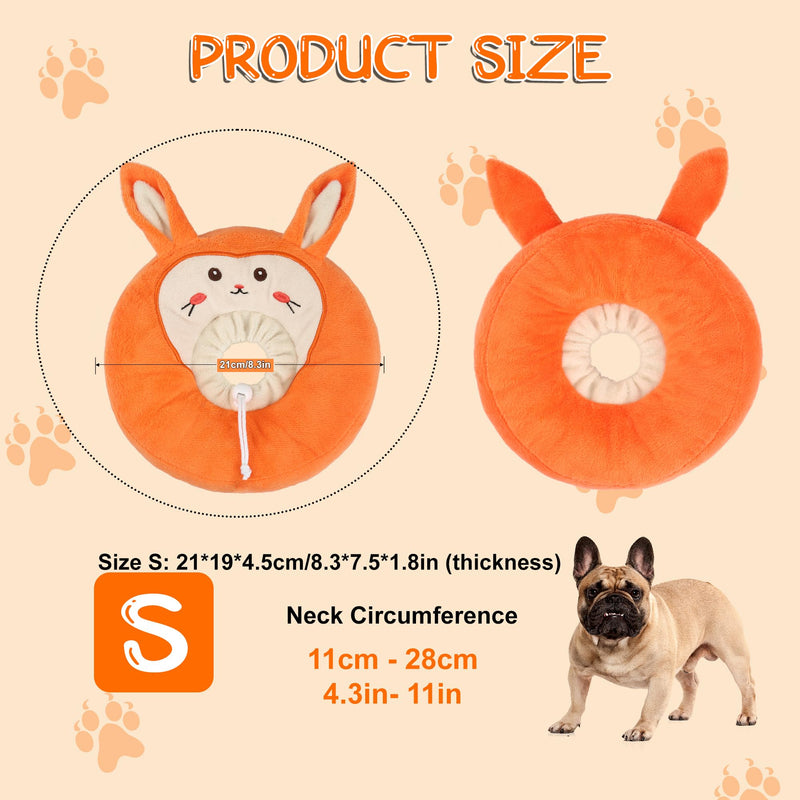 Adjustable Cat Collar Soft to Stop Licking After Surgery for Kitten, Alternative to Cone of Shame, Donut Cone for Cats, Pet Elizabethan Collar (Rabbit, Small)