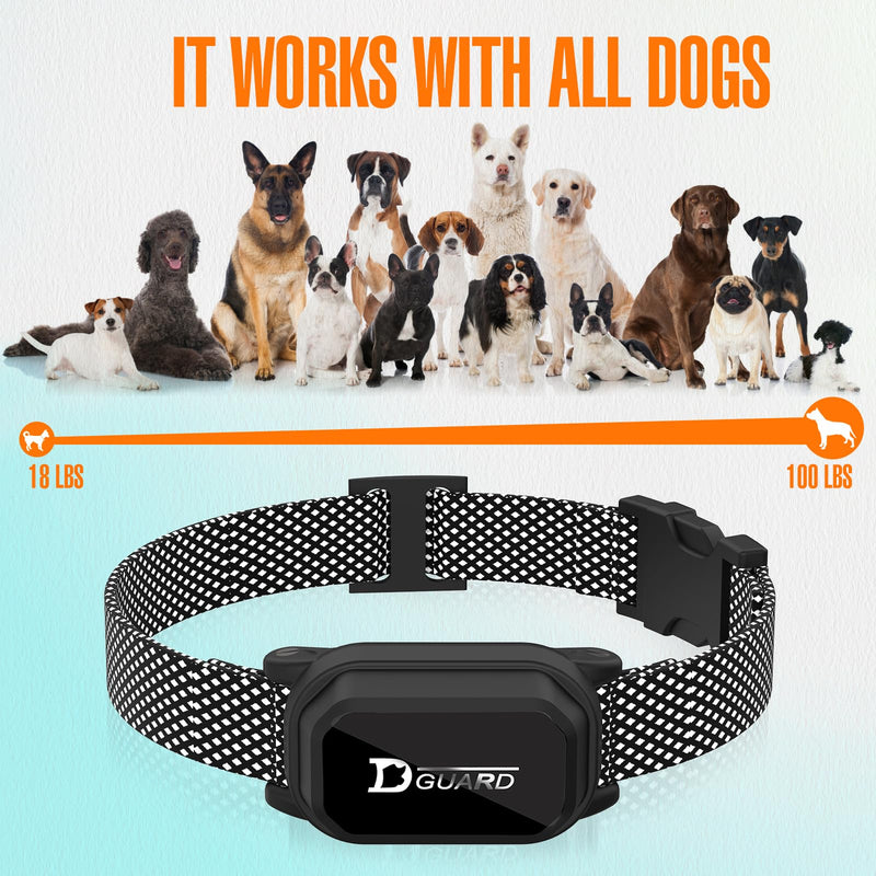 Shock Collar for Dogs, Dog Training Collar with Remote Control 3500FT, 3 Training Modes, IP67 Waterproof E Collar for Small Medium Large Dogs 18-120 lbs White - PawsPlanet Australia