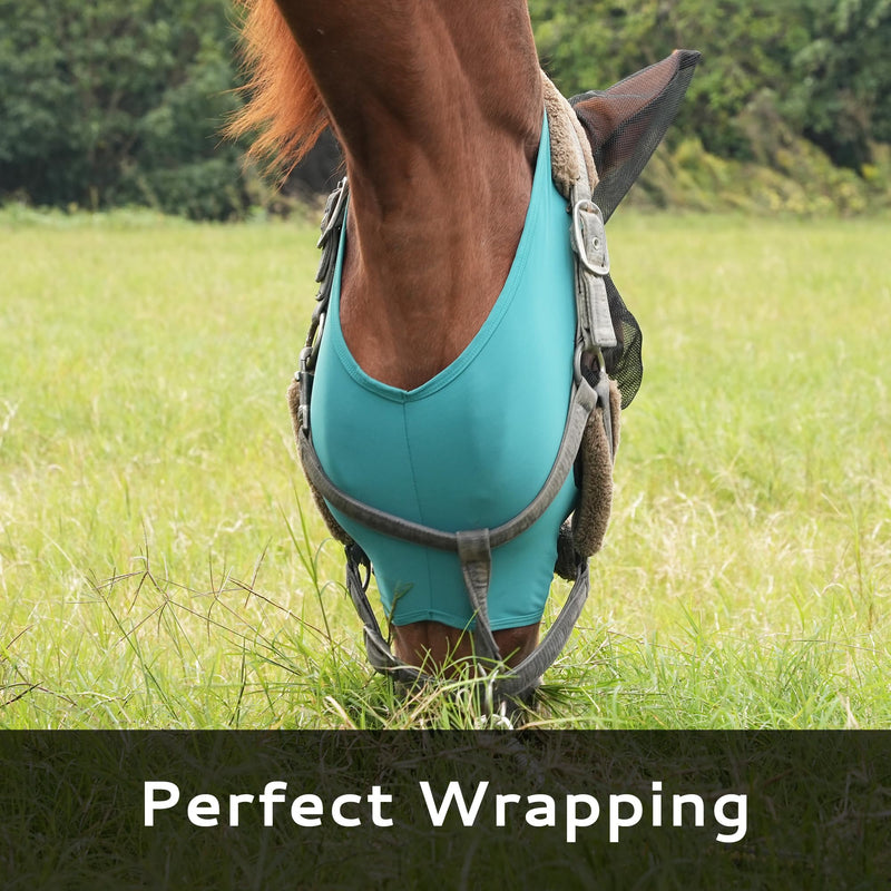 Horse Fly Mask with Ears - UV Protection, Breathable Fabric, Soft Edging for Comfort, Adjustable Fit for Horses & Ponies - Stops Flies, Bugs & Sun Bleaching, Size M