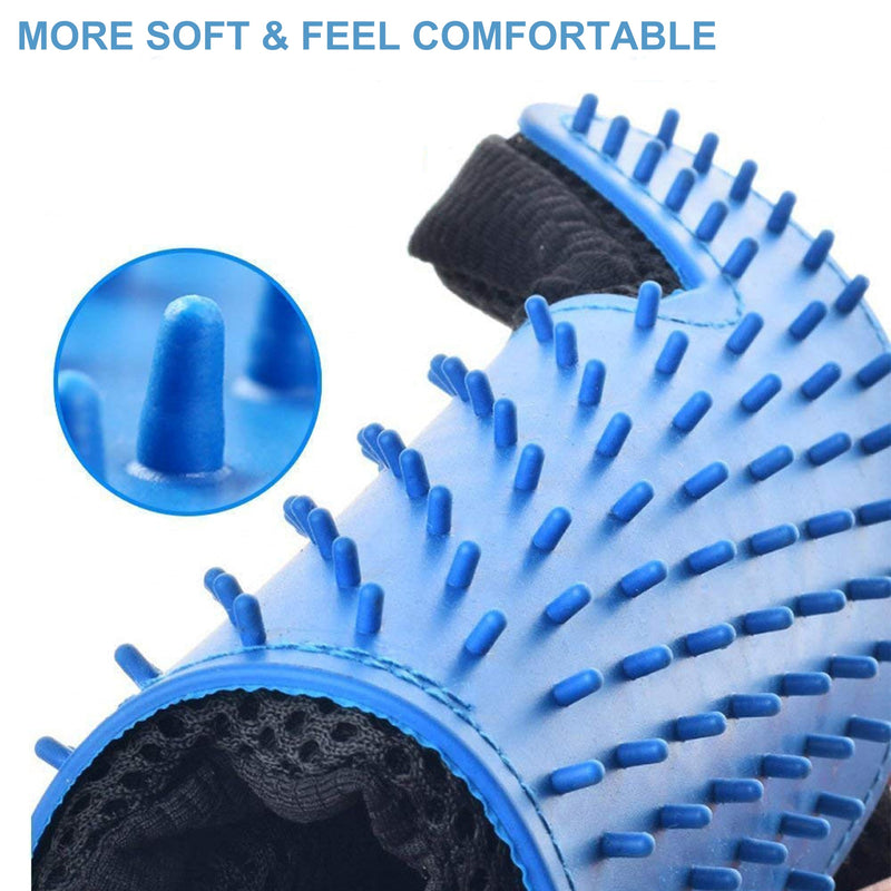 3PCS Pet Grooming Kit: Shampoo Massage Gloves, Hair Fur Remover for Bathing, Shedding Brush for Short & Long Fur Orange - PawsPlanet Australia