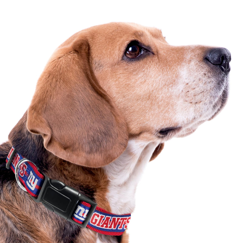 Pets First NFL New York Giants Licensed PET COLLAR, Medium - Heavy-Duty, Strong, and Durable Dog Collar. Available in 31 Football Teams and 4 Sizes - PawsPlanet Australia