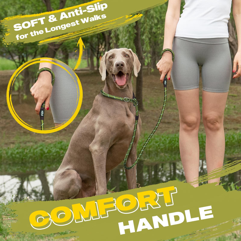 Fida Durable Slip Lead Dog Leash Bulk Pack of 5, Heavy Duty 1/2" x 6 FT Comfortable Strong Rope Slip Lead for Large, Medium & Small Dogs No Pulling Pet Training Leash with Highly Reflective (Mixed) Large(1/2"-6ft-pack of 5) Mixed Color - PawsPlanet Australia