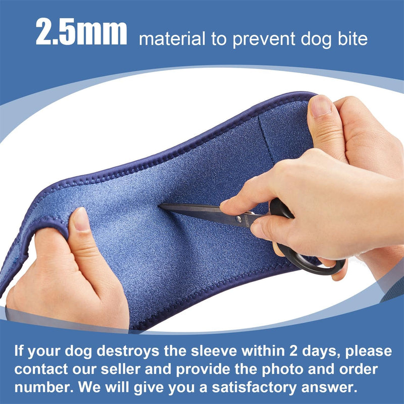 COODEO Dog Recovery Suit, Cone Collar Alternative, Abrasion Resistant Dog Recovery Sleeve, Washable 2.5mm Thick and Waterproof, Pet Wounds Prevent Licking, Bite, Keep Dry (Blue, 2XL) Blue