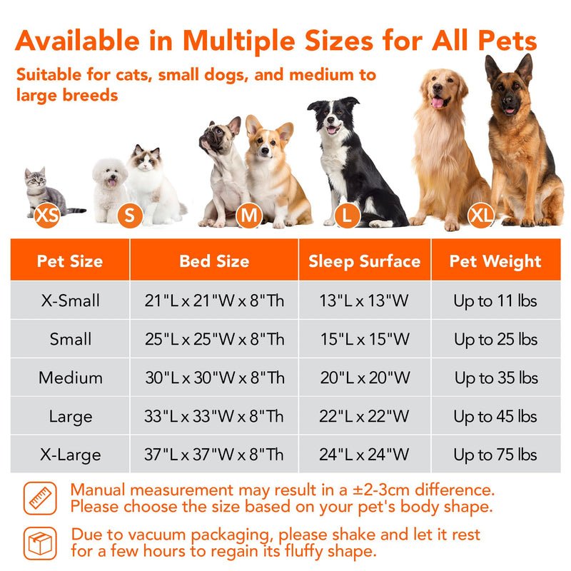 Deconovo Calming Donut Dog Bed, Washable Plush Round Pet Bed for Small Dogs & Cats with Raised Rim, Non-Slip Base and Soft Faux Fur—Lightweight, Easy-Care Design Camel 21" L x 21" W x 8" Th 21"L x 21"W x 8"Th - PawsPlanet Australia