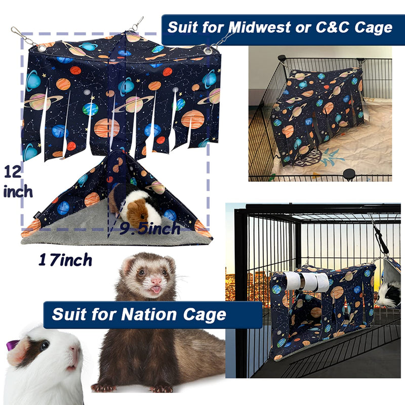 Guinea Pig Corner Hideout Hammock and Bed,Ferret Corner Hammock and Bed Cave Cozy for Guinea Pig Ferret Chinchilla Rats for Playpen C&C Cage Midwes Cage Black - PawsPlanet Australia