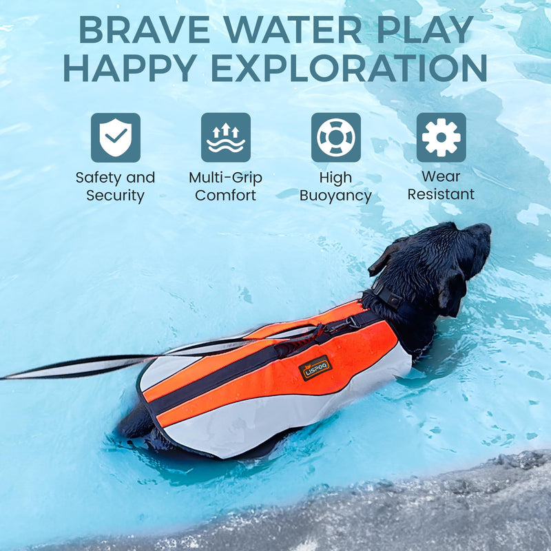 Dog Life Jacket & Swimming Safety Vest, Buoyant Float Coat with Handle & Reflective Strips for Small Dogs, Water Rescue Vest for Boating, Pool, Beach(Size S) Dog Life Jacket - PawsPlanet Australia