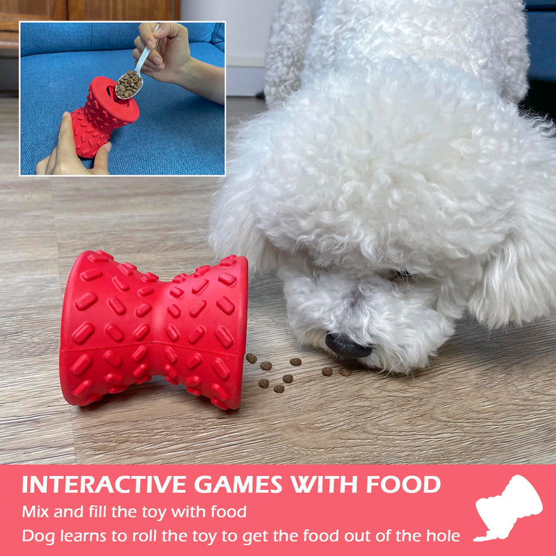 Dog Puzzle Toys, Interactive Treat Dispensing Dog Toys, Dog Chew Toys, Natural Rubber Leaked Dumbbells, Dog Enrichment Toys for Puppy, Small and Medium Dogs - PawsPlanet Australia